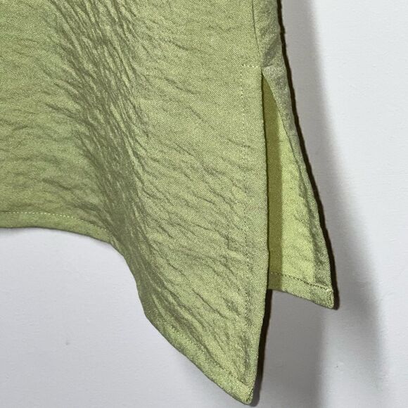 NWT Habitat Clothes to Live In Fern Color Marble Button Crinkle Swing Top L/XL - Picture 5 of 8